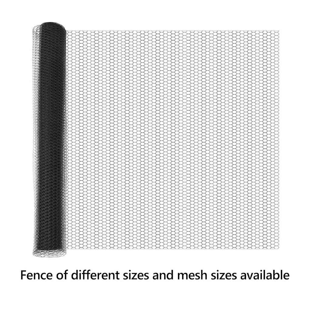 Hexagon Fence Grey 1 x 100 m PVC