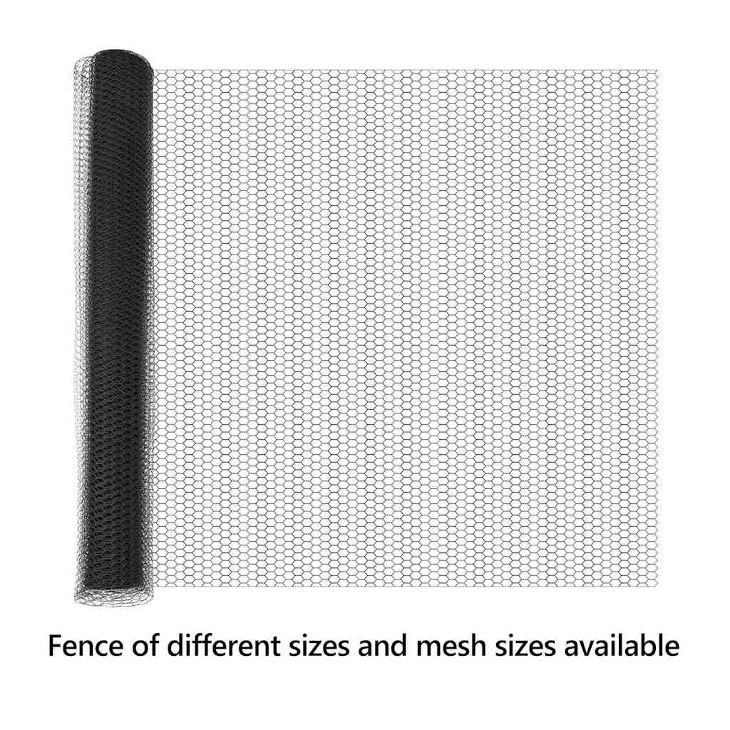 Hexagon Fence Grey 1 x 100 m PVC