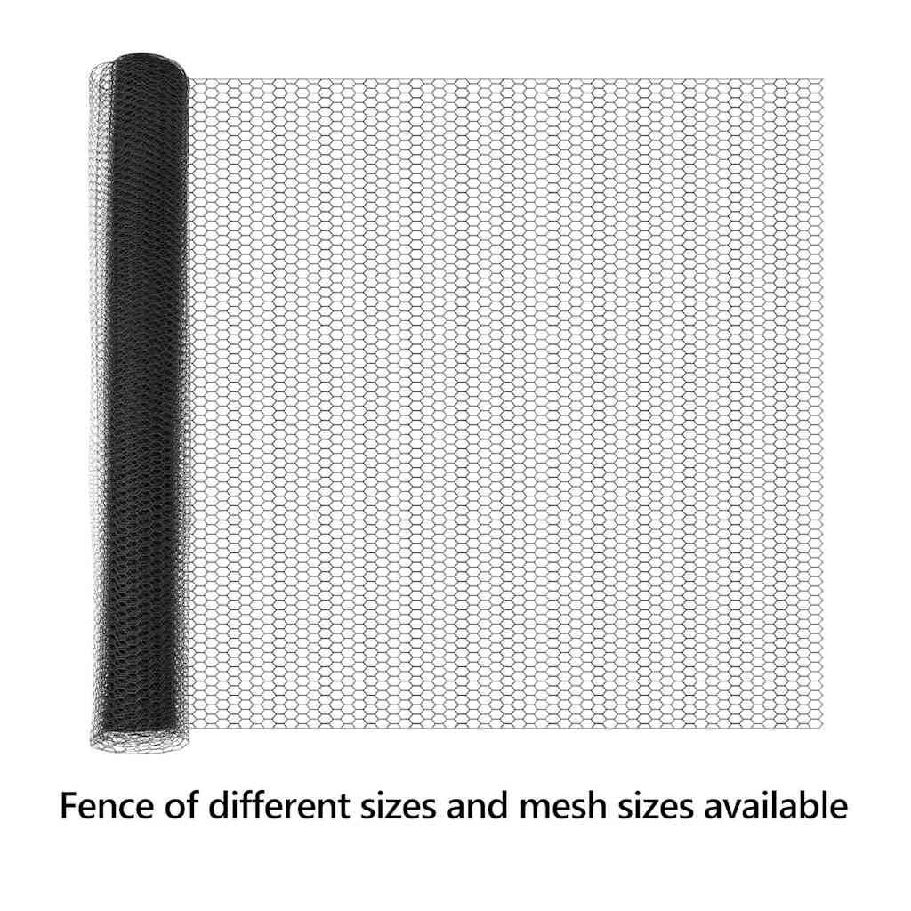 Hexagon Fence Grey 1.2 x 100 m PVC