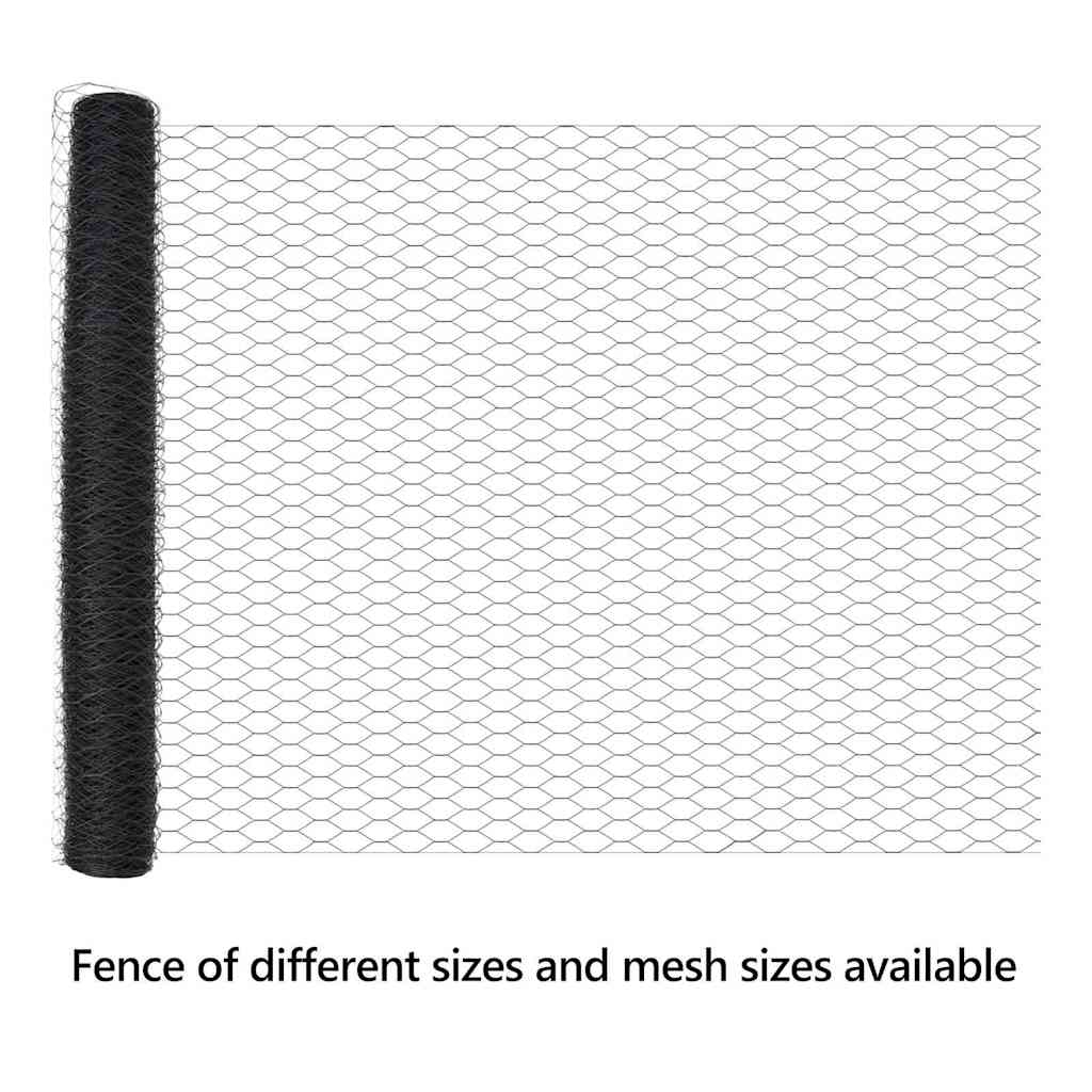 Hexagon Fence Grey 1.4 x 100 m PVC