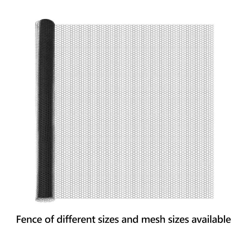 Hexagon Fence Grey 1.5 x 100 m PVC