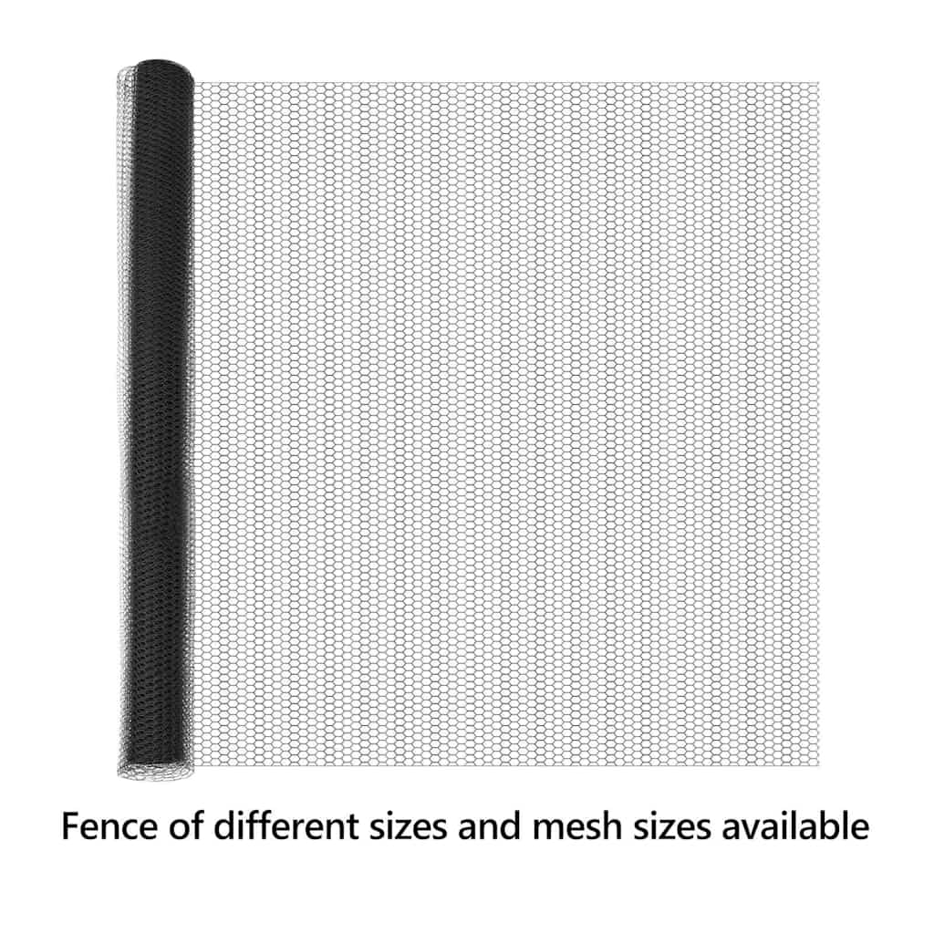 Hexagon Fence Grey 1.5 x 100 m PVC
