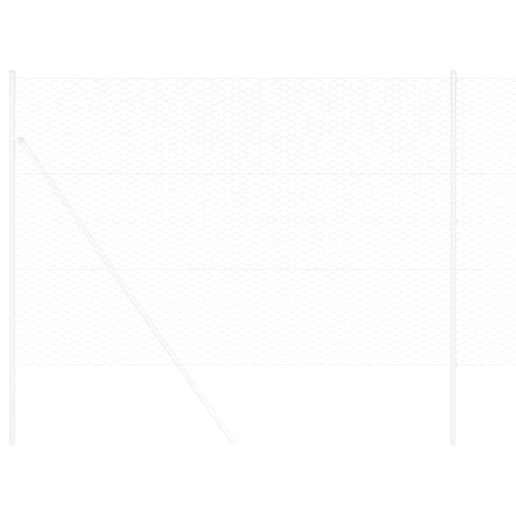 Hexagon Fence Silver 1.5 x 10 m Galvanised steel