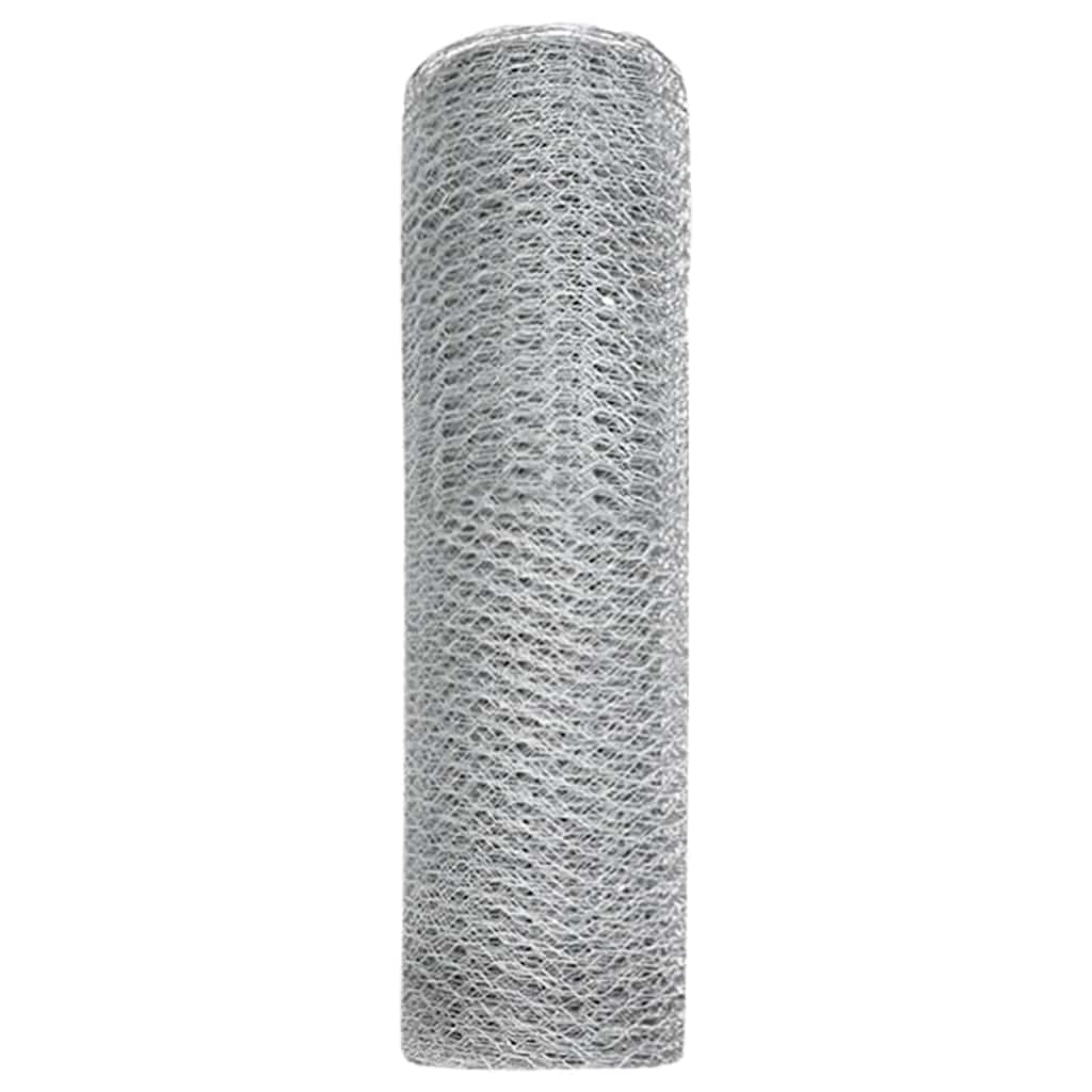 Hexagon Fence Silver 0.4 x 25 m Galvanised steel