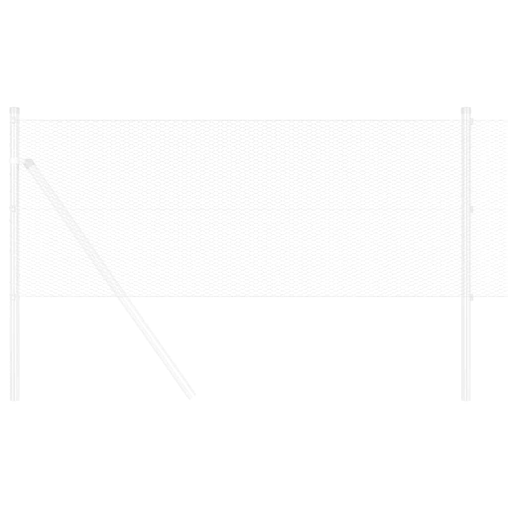 Hexagon Fence Silver 0.6 x 25 m Galvanised steel