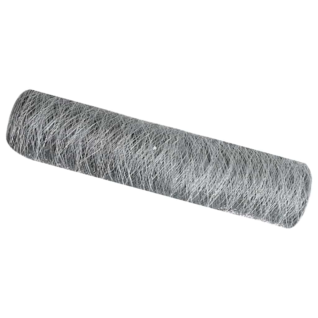 Hexagon Fence Silver 0.8 x 25 m Galvanised steel