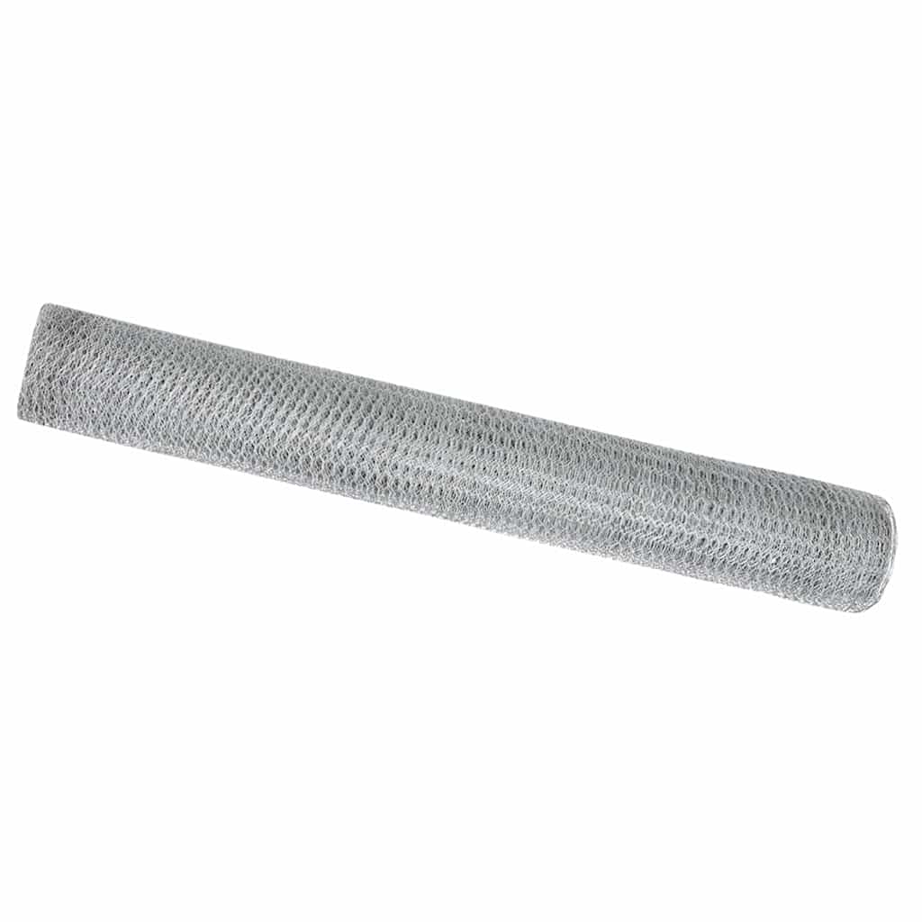 Hexagon Fence Silver 1.4 x 25 m Galvanised steel