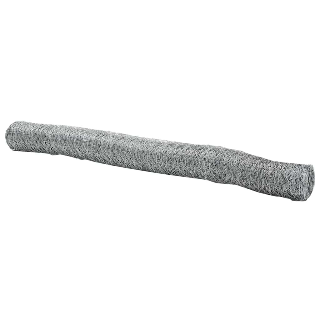 Hexagon Fence Silver 1.4 x 25 m Galvanised steel