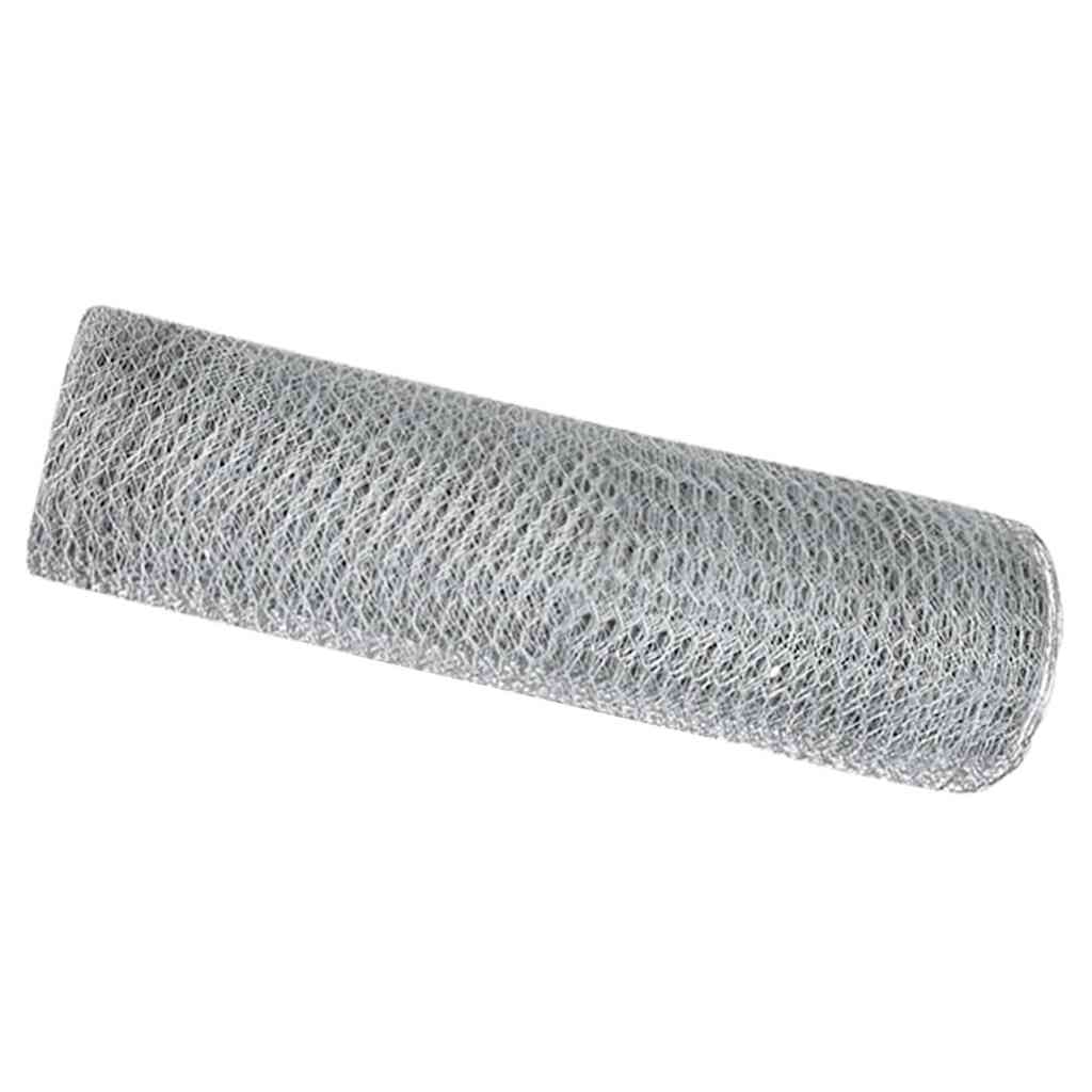 Hexagon Fence Silver 0.8 x 50 m Galvanised steel