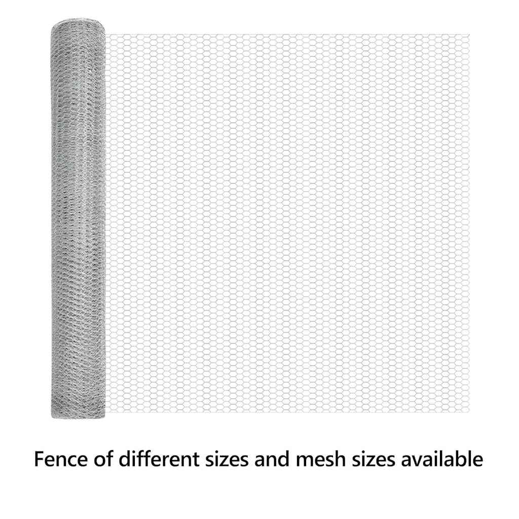 Hexagon Fence Silver 1.4 x 50 m Galvanised steel