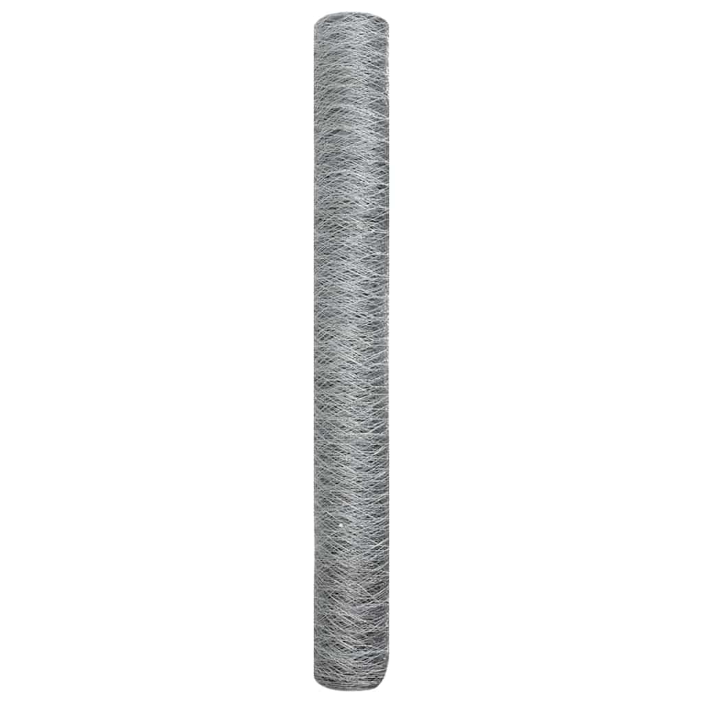 Hexagon Fence Silver 1.4 x 50 m Galvanised steel