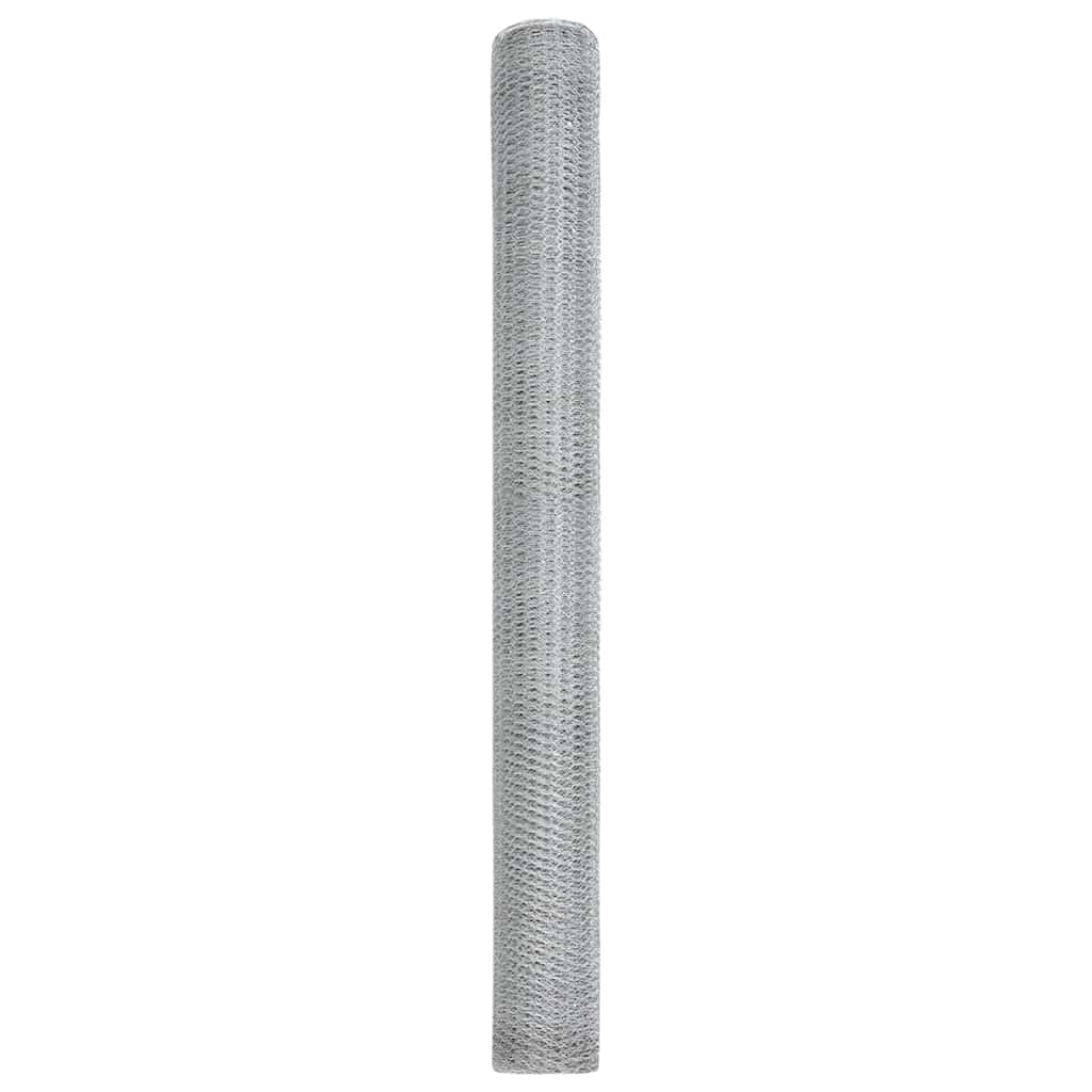 Hexagon Fence Silver 1.5 x 50 m Galvanised steel