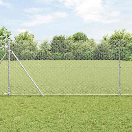 Hexagon Fence Silver 1 x 100 m Galvanised steel