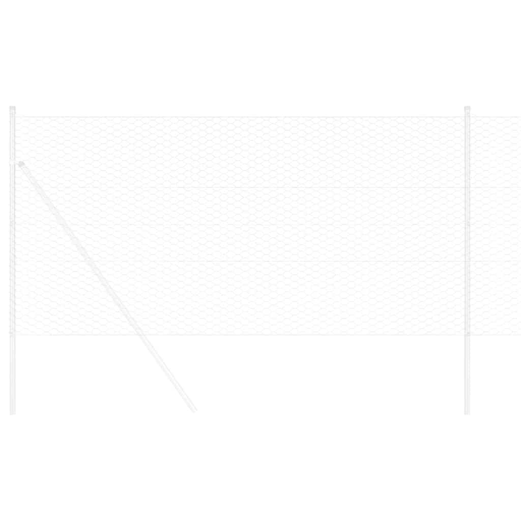 Hexagon Fence Silver 1 x 100 m Galvanised steel