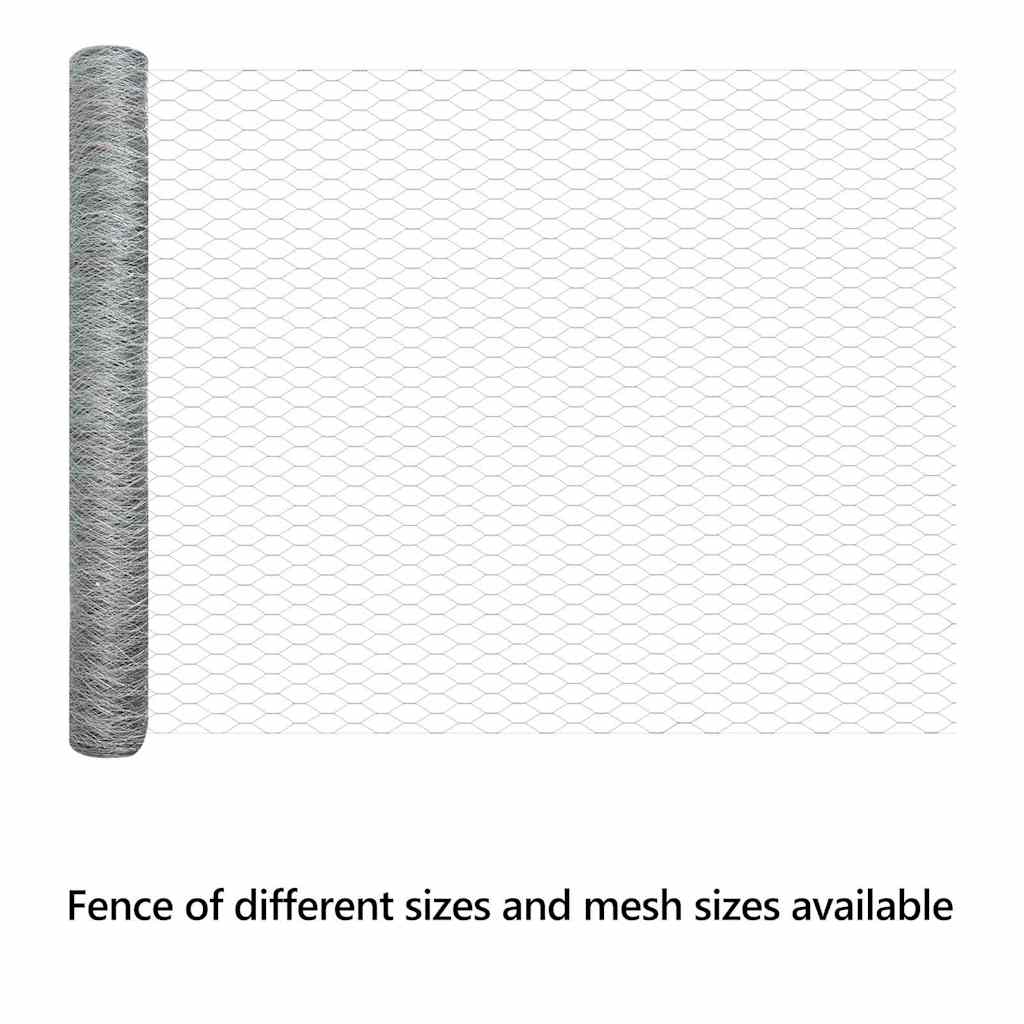 Hexagon Fence Silver 1.2 x 100 m Galvanised steel