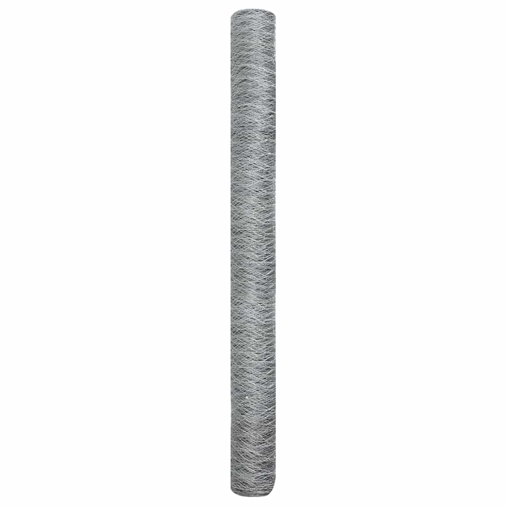 Hexagon Fence Silver 1.5 x 100 m Galvanised steel