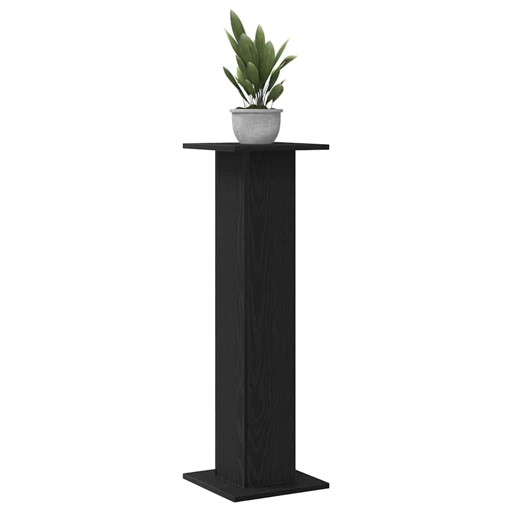 vidaXL Plant Stand 2 pcs Black Oak 30 x 30 x 95 cm Engineered wood