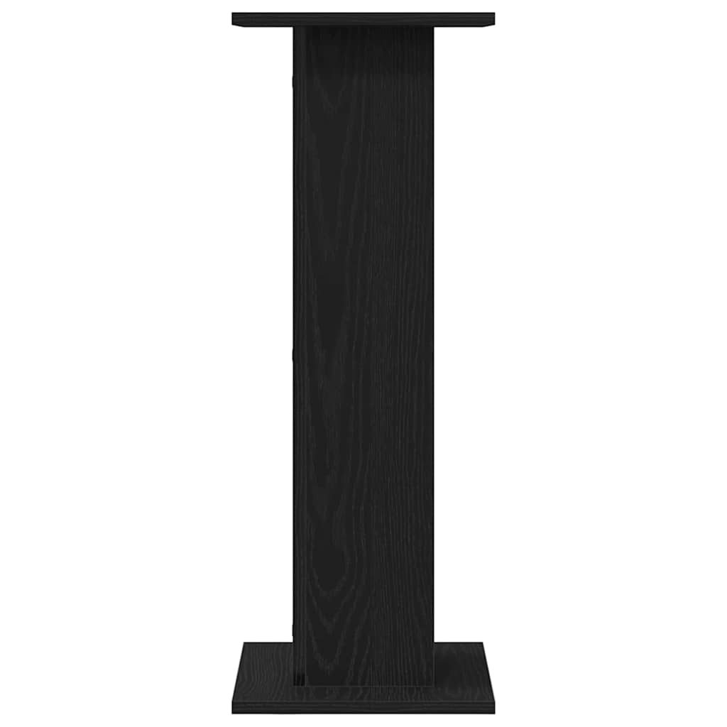 vidaXL Plant Stand 2 pcs Black oak 30 x 30 x 80 cm Engineered wood