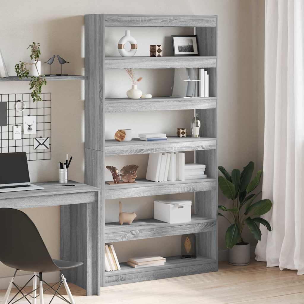 Book Cabinet 6-Tier 100 x 30 x 198 cm Engineered Wood