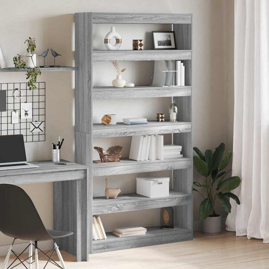 Book Cabinet 6-Tier 100 x 30 x 198 cm Engineered Wood