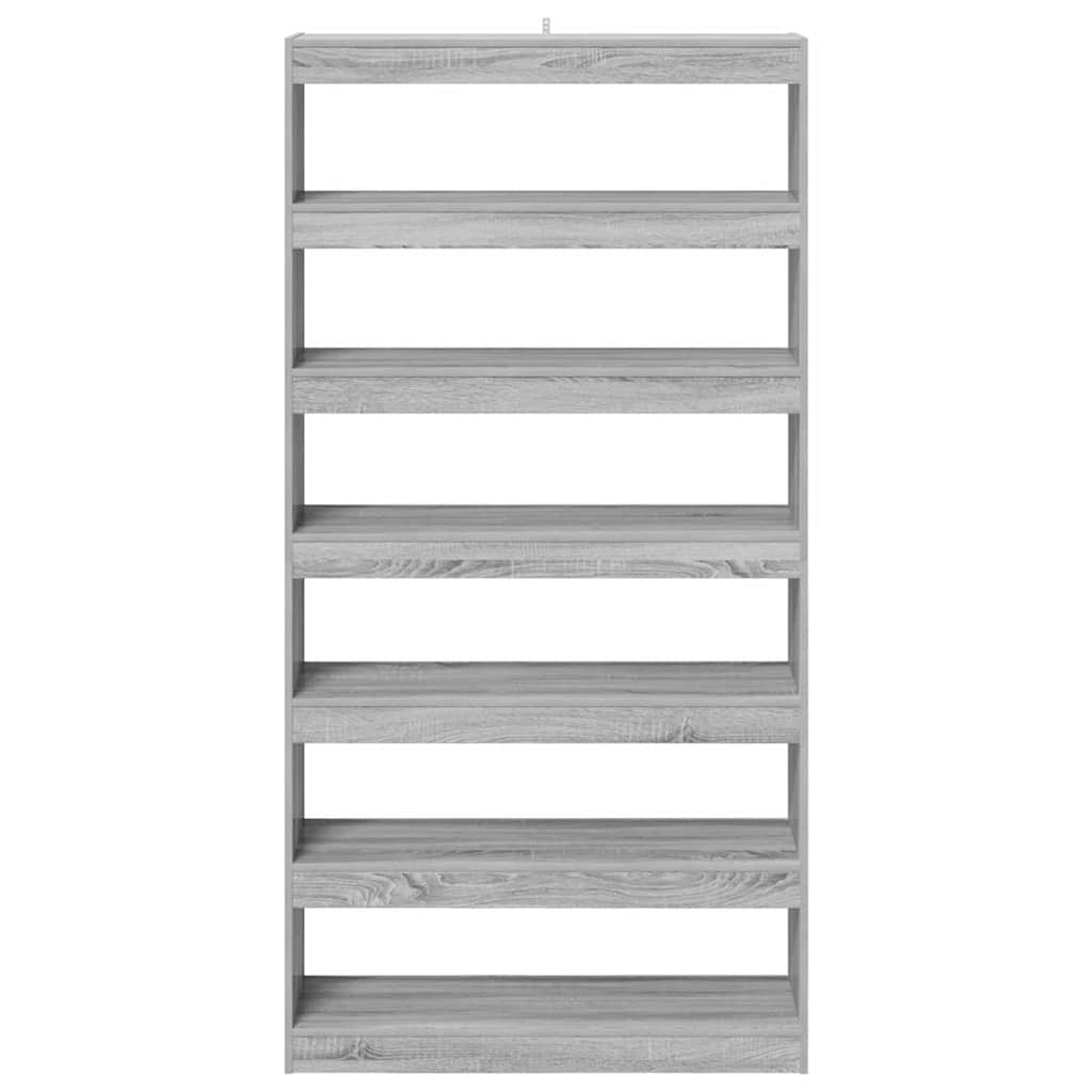 Book Cabinet Grey Sonoma 100 x 30 x 198 cm Engineered Wood