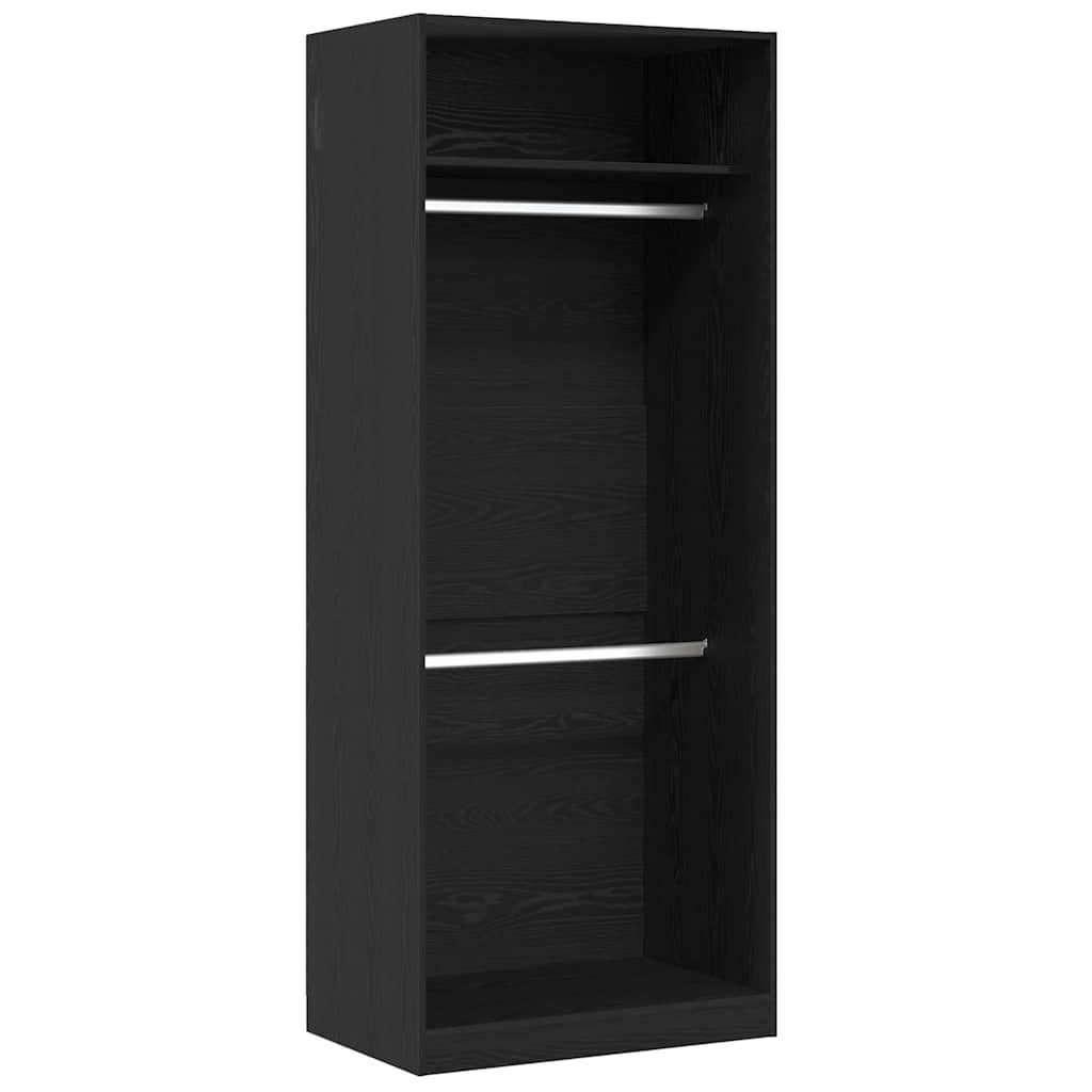 Wardrobe Black Oak 80 x 50 x 200 cm Engineered Wood