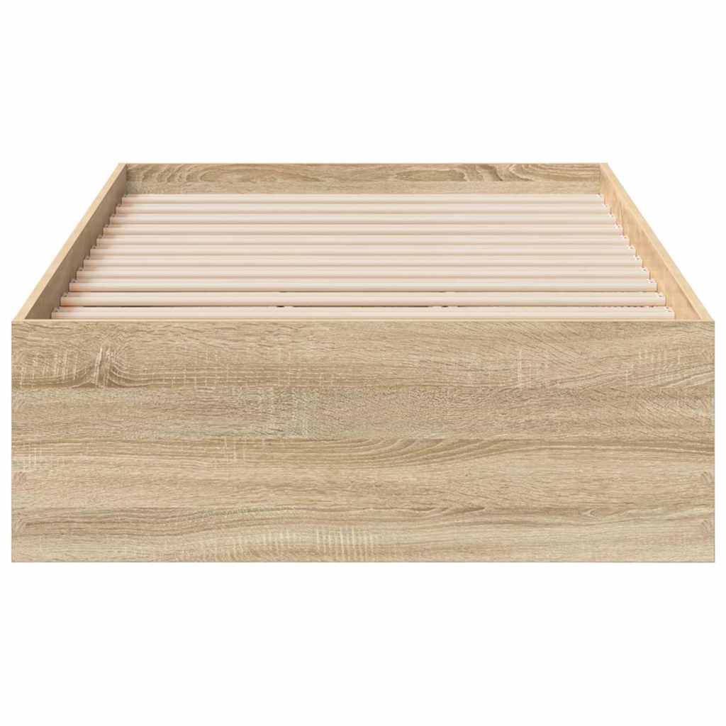 Bed Frame with Drawer Brown 90 x 190 cm Engineered Wood