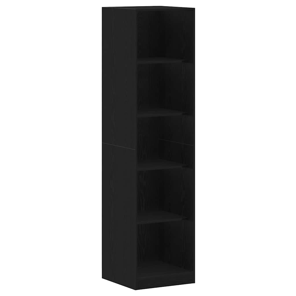 Wardrobe with Shelf Black Oak 50 x 50 x 200 cm Engineered Wood