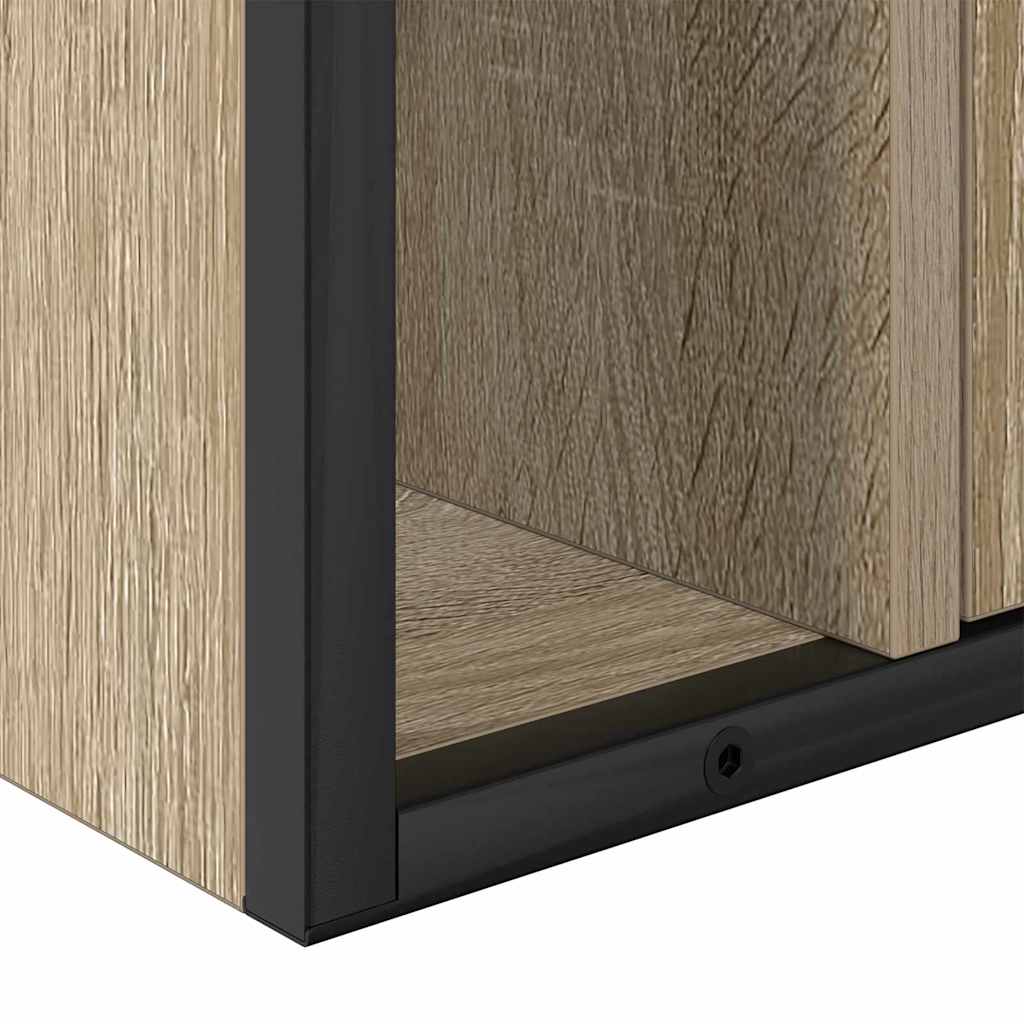 Bathroom Furniture Set with Shelf 2 pcs Brown Engineered wood