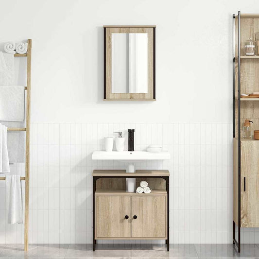 Bathroom Furniture Set 2 pcs Brown 60 x 30 x 60 cm