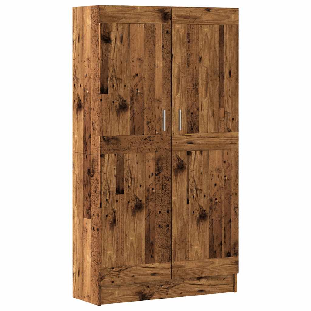 vidaXL Book Cabinet Old Wood 82.5x30.5x150 cm Engineered Wood