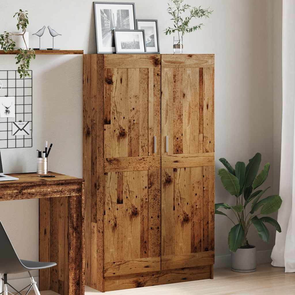 vidaXL Book Cabinet Old Wood 82.5x30.5x150 cm Engineered Wood