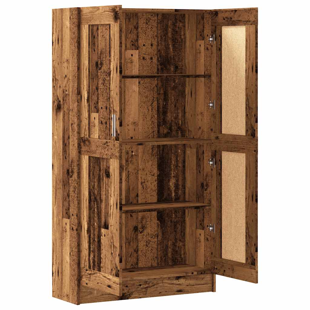 vidaXL Book Cabinet Old Wood 82.5x30.5x150 cm Engineered Wood