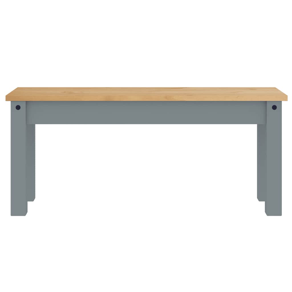 3 Piece Dining Set "PANAMA" Grey Solid Wood Pine