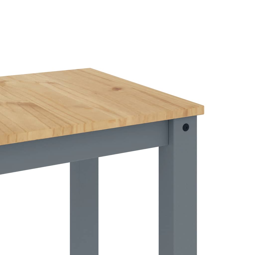 3 Piece Dining Set "PANAMA" Grey Solid Wood Pine