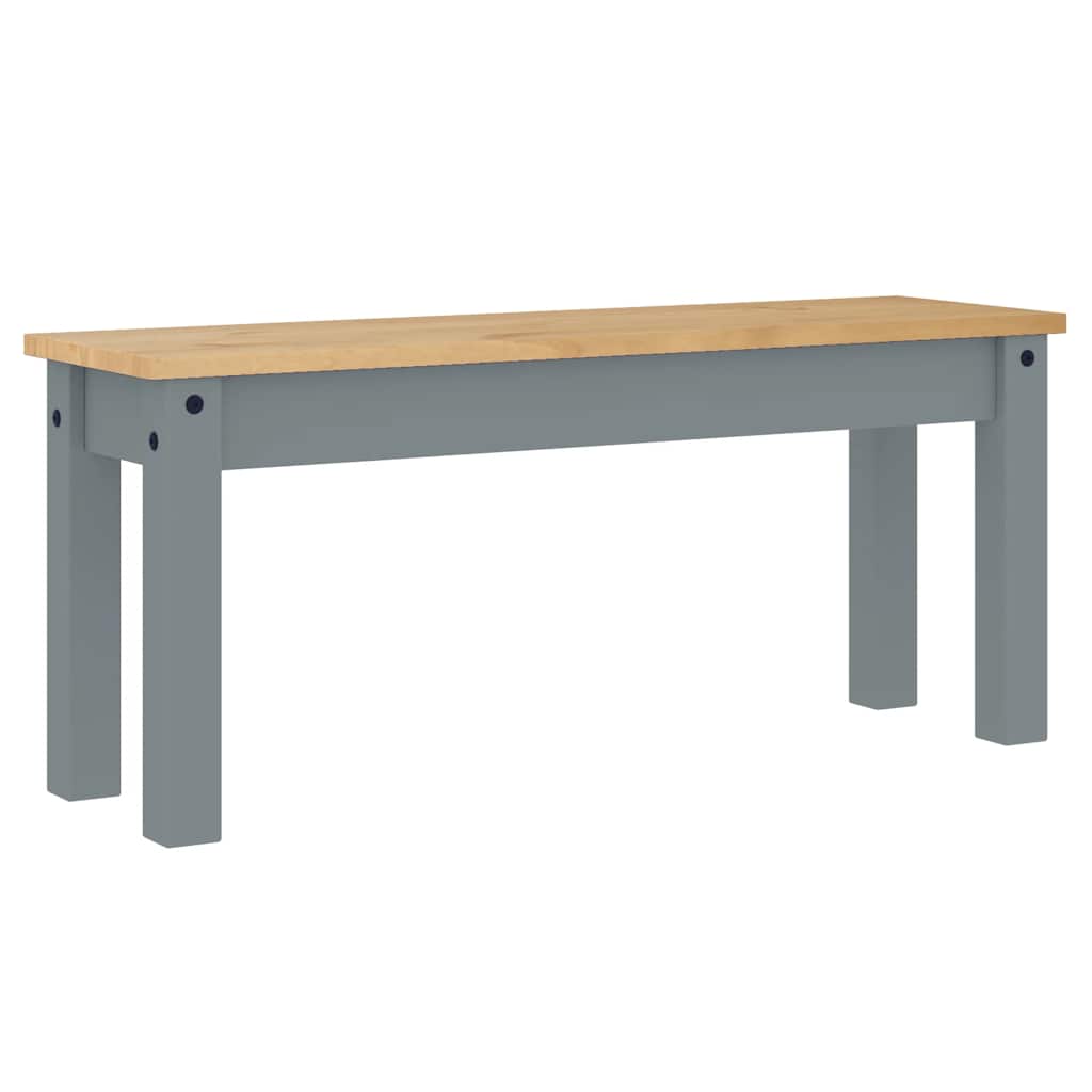4 Piece Dining Set "PANAMA" Grey Solid Wood Pine