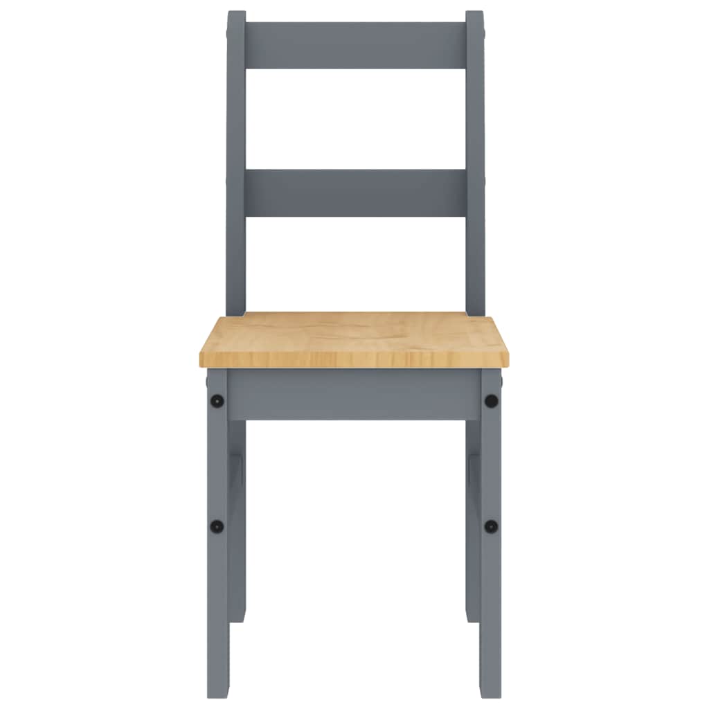 4 Piece Dining Set "PANAMA" Grey Solid Wood Pine
