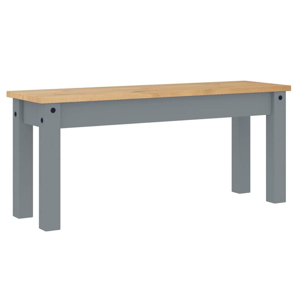 3 Piece Dining Set "PANAMA" Grey Solid Wood Pine