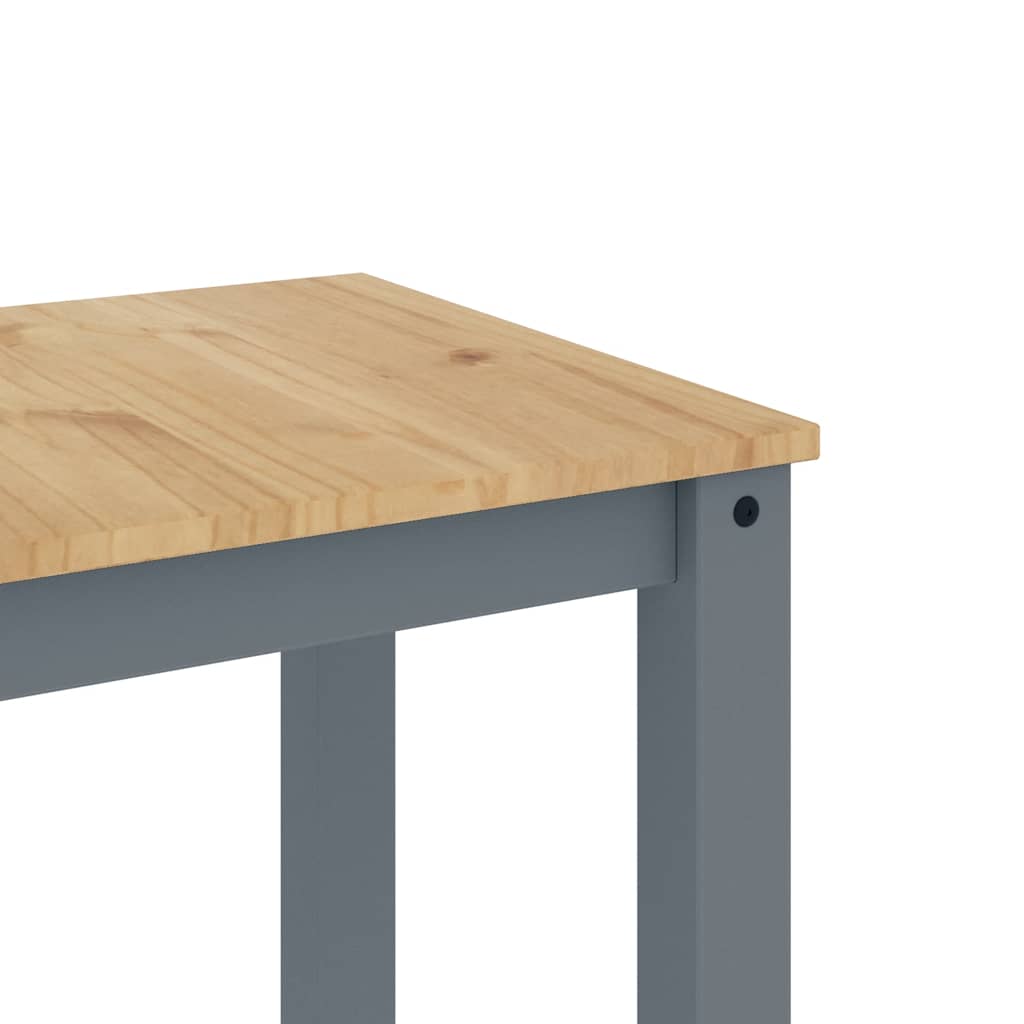 3 Piece Dining Set "PANAMA" Grey Solid Wood Pine