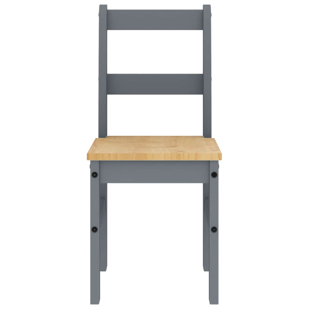 4 Piece Dining Set "PANAMA" Grey Solid Wood Pine