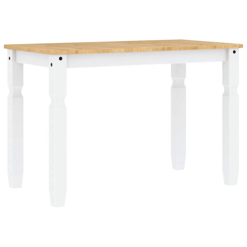 5 Piece Dining Set PANAMA White Solid Wood Pine