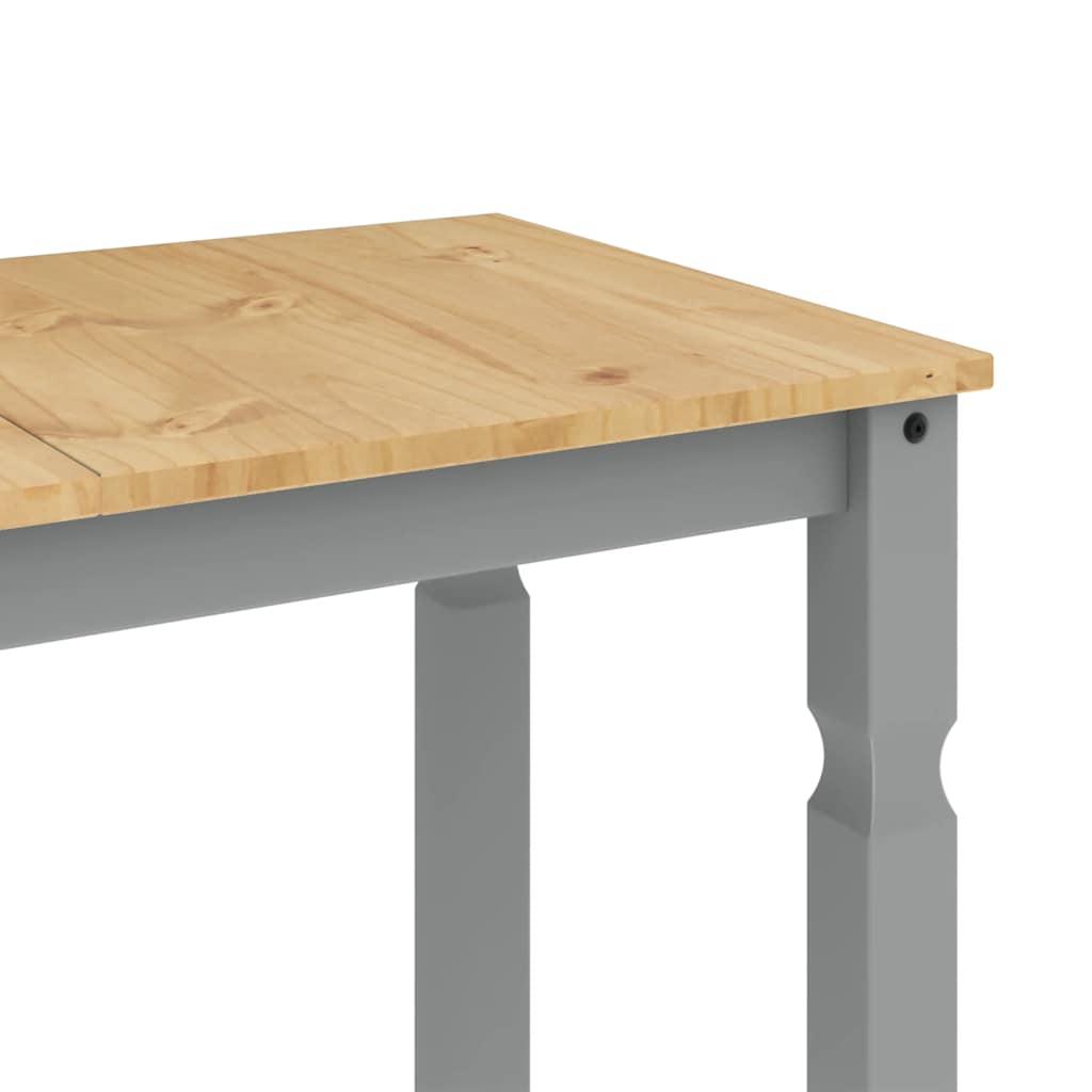 3 Piece Dining Set PANAMA Grey Solid Wood Pine