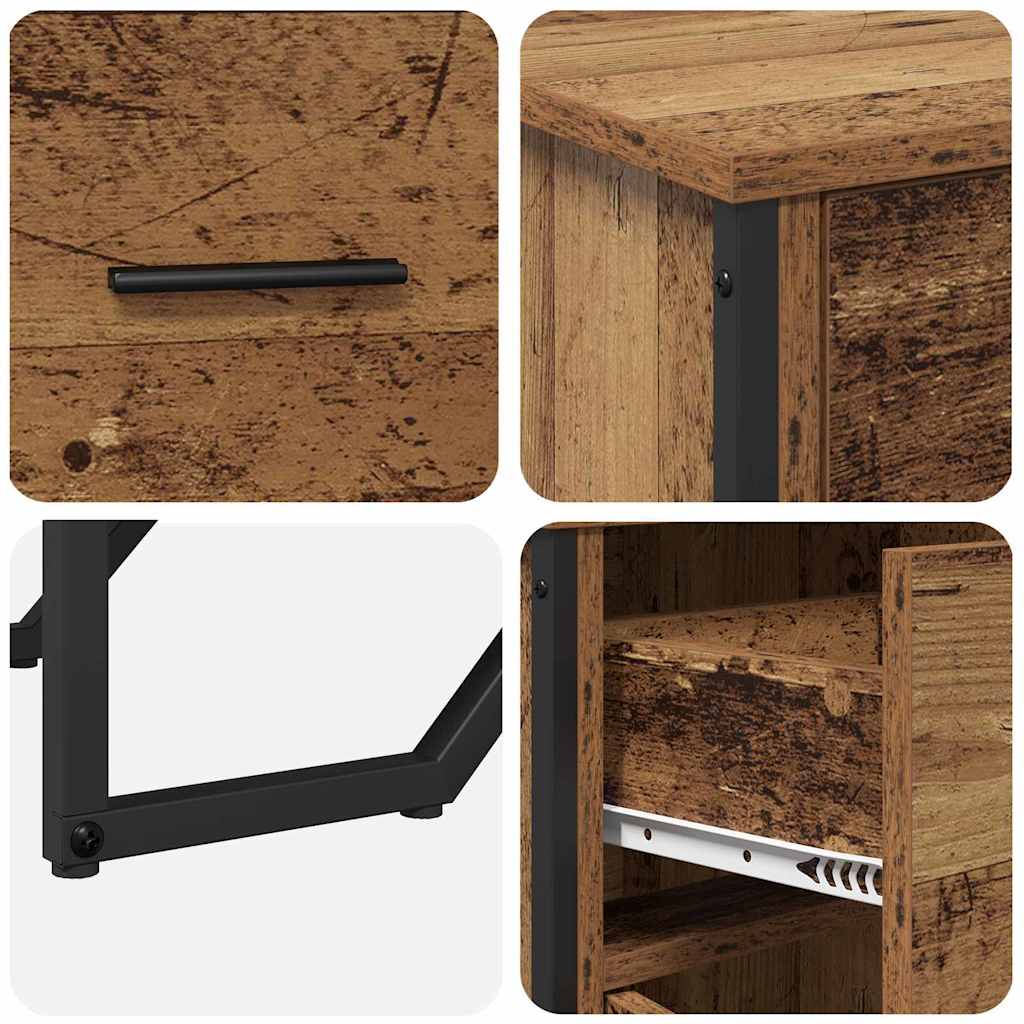 Sideboard with Drawer Old Wood 97 x 32.5 x 74.5 cm