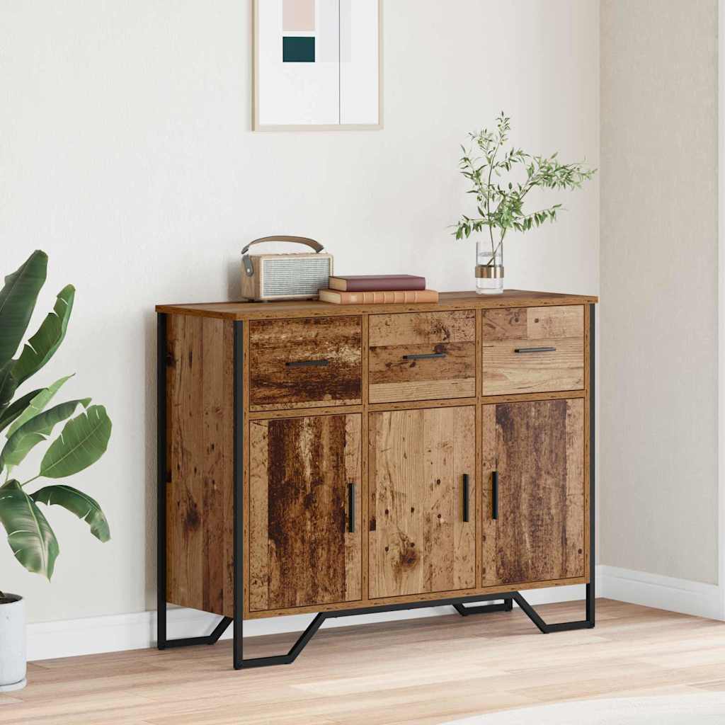 Sideboard with Drawer Old Wood 97 x 32.5 x 74.5 cm