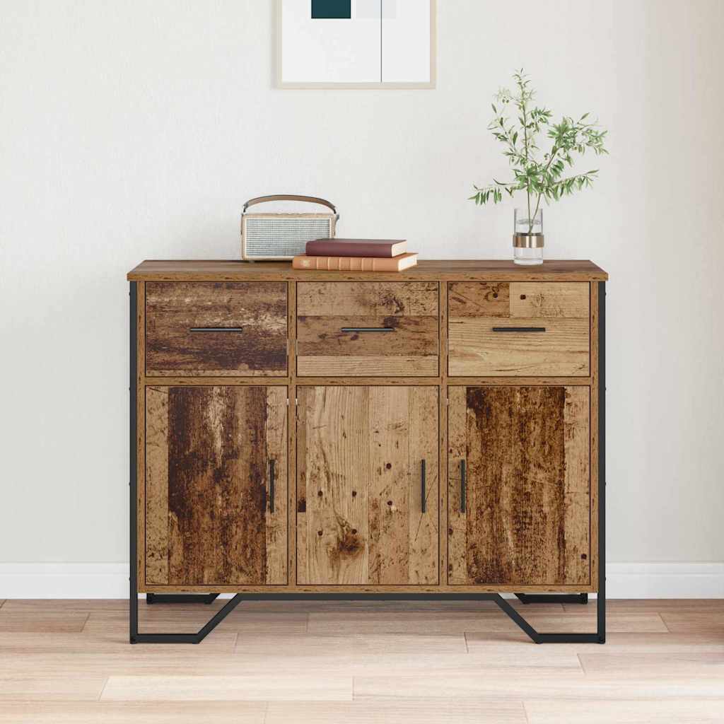 Sideboard with Drawer Old Wood 97 x 32.5 x 74.5 cm