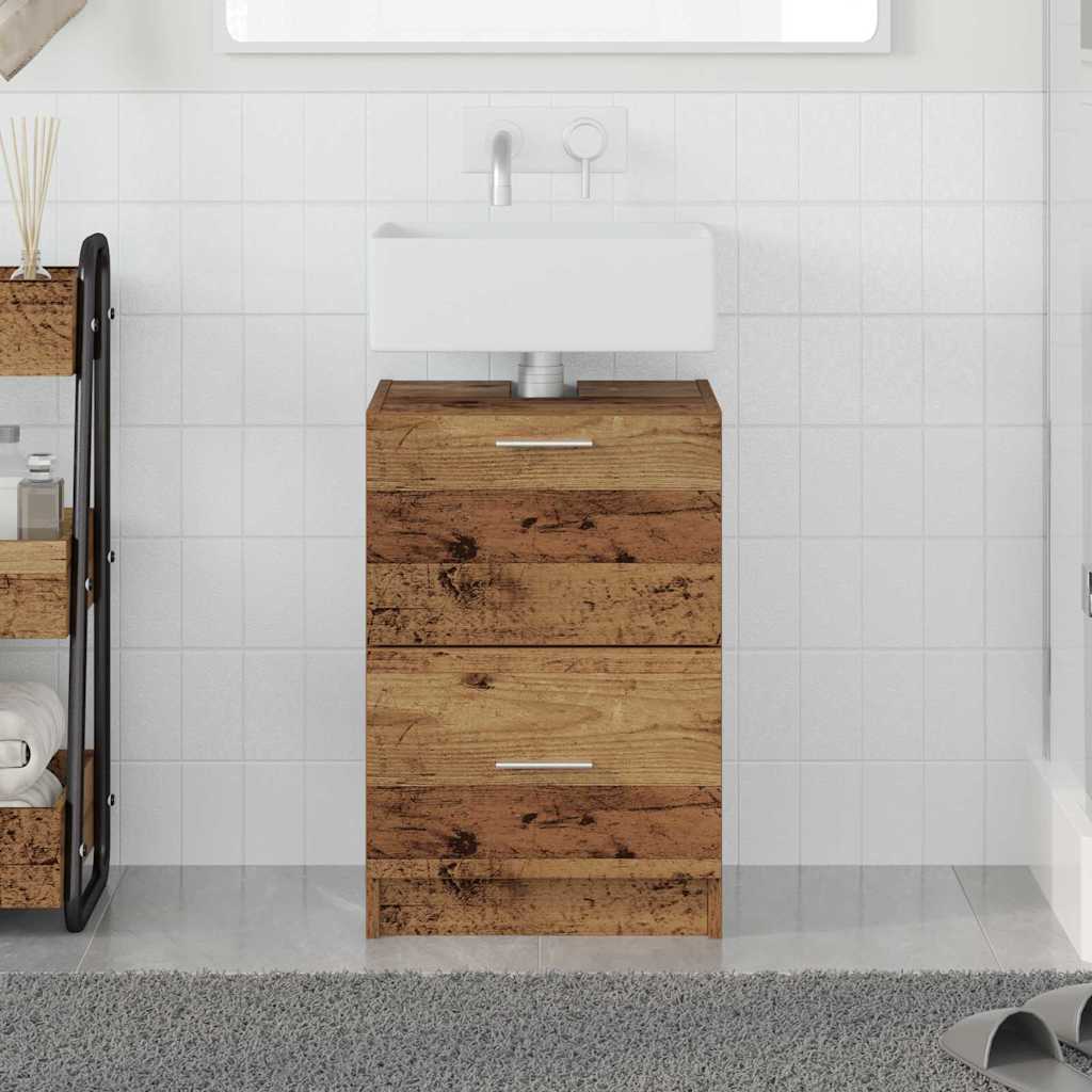 vidaXL Sink Cabinet with Door Old Wood 40 x 37 x 59 cm Engineered wood