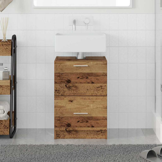 vidaXL Sink Cabinet with Door Old Wood 40 x 37 x 59 cm Engineered wood