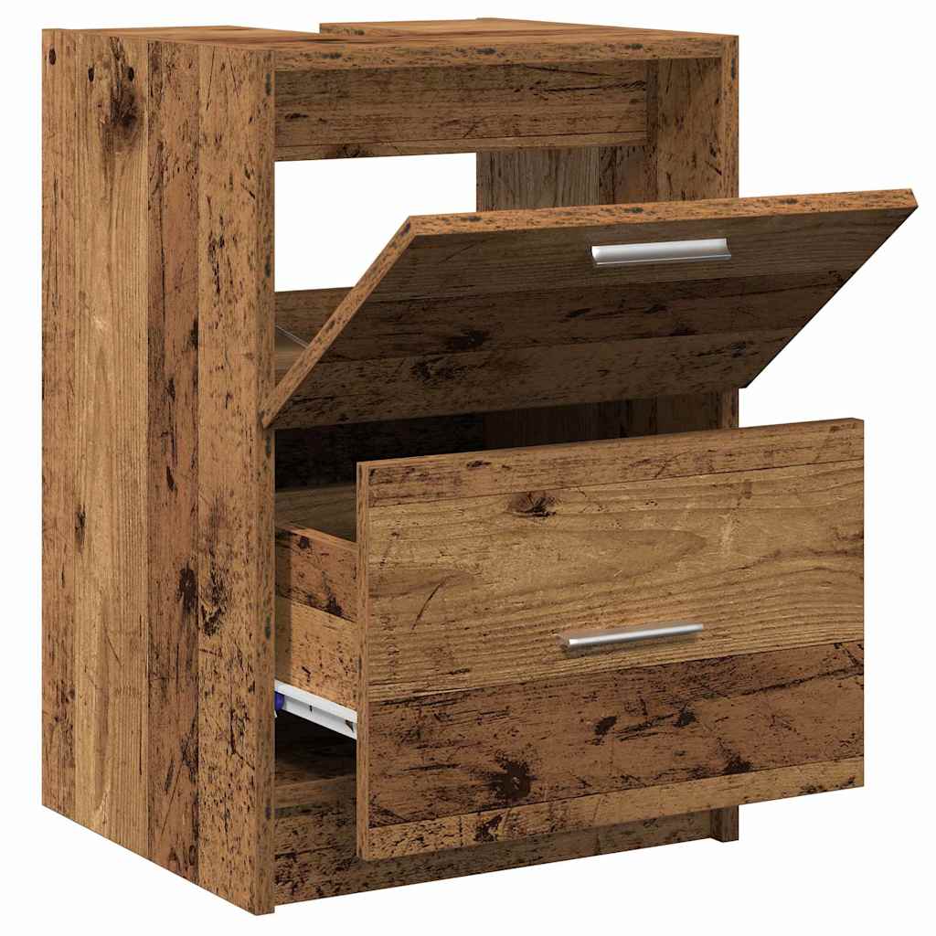 vidaXL Sink Cabinet with Door Old Wood 40 x 37 x 59 cm Engineered wood