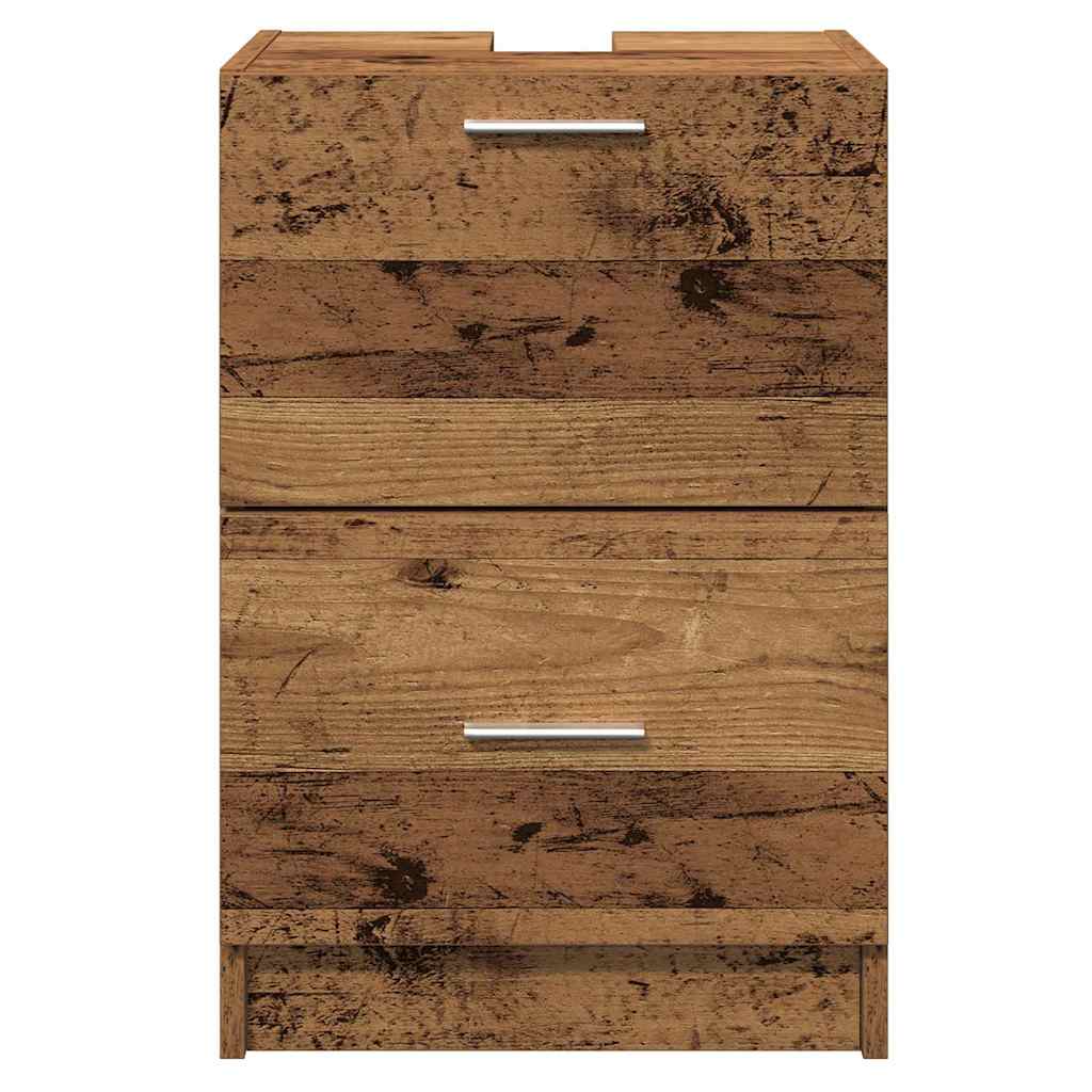 vidaXL Sink Cabinet with Door Old Wood 40 x 37 x 59 cm Engineered wood
