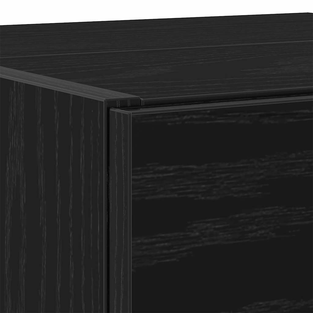 vidaXL Sink Cabinet Black Oak 78 x 37 x 59 cm Engineered wood